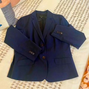 Talbots navy wool, nylon and spandex jacket. Size 14. Like new.